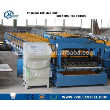 Bonne qualité Commande PLC avec écran tactile en acier Step Tile Roll Machine formant / PLC Control Steel Step Roll Forming Device